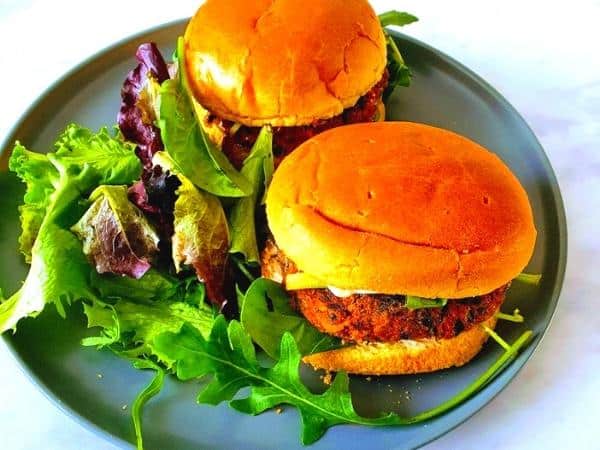 butternut squash adn sweet potato veggie burgers