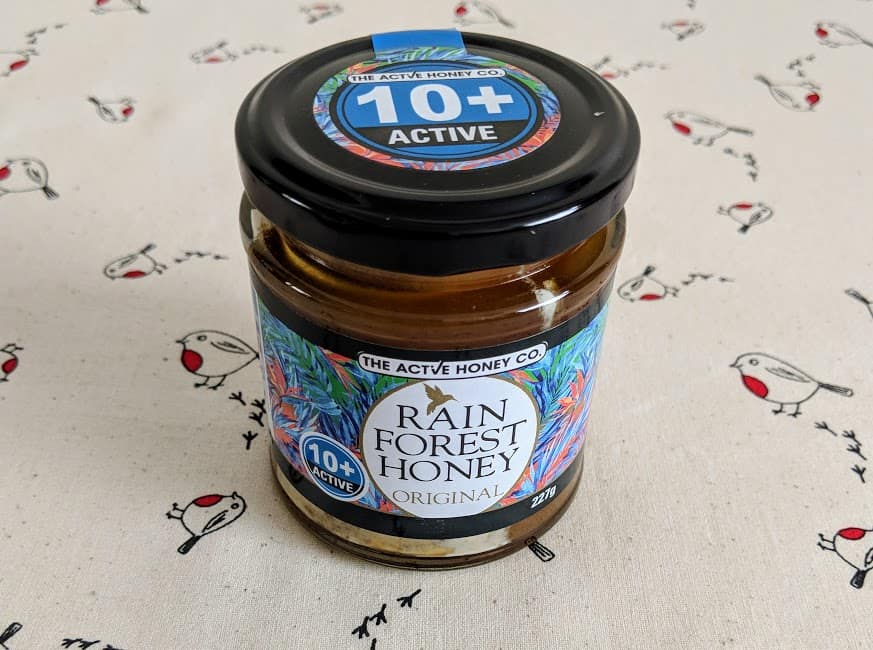 rainforest honey, told to contain lots of honey health benefits!