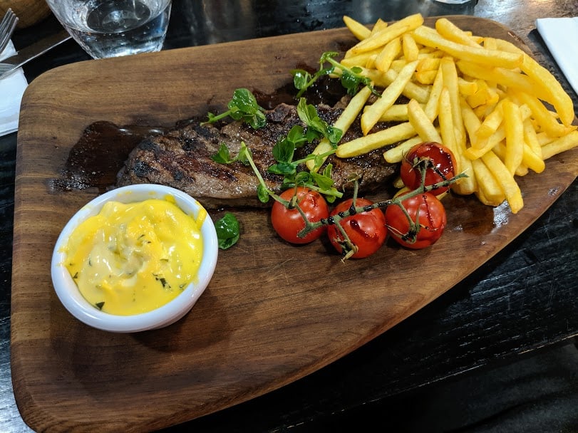 steak and chips