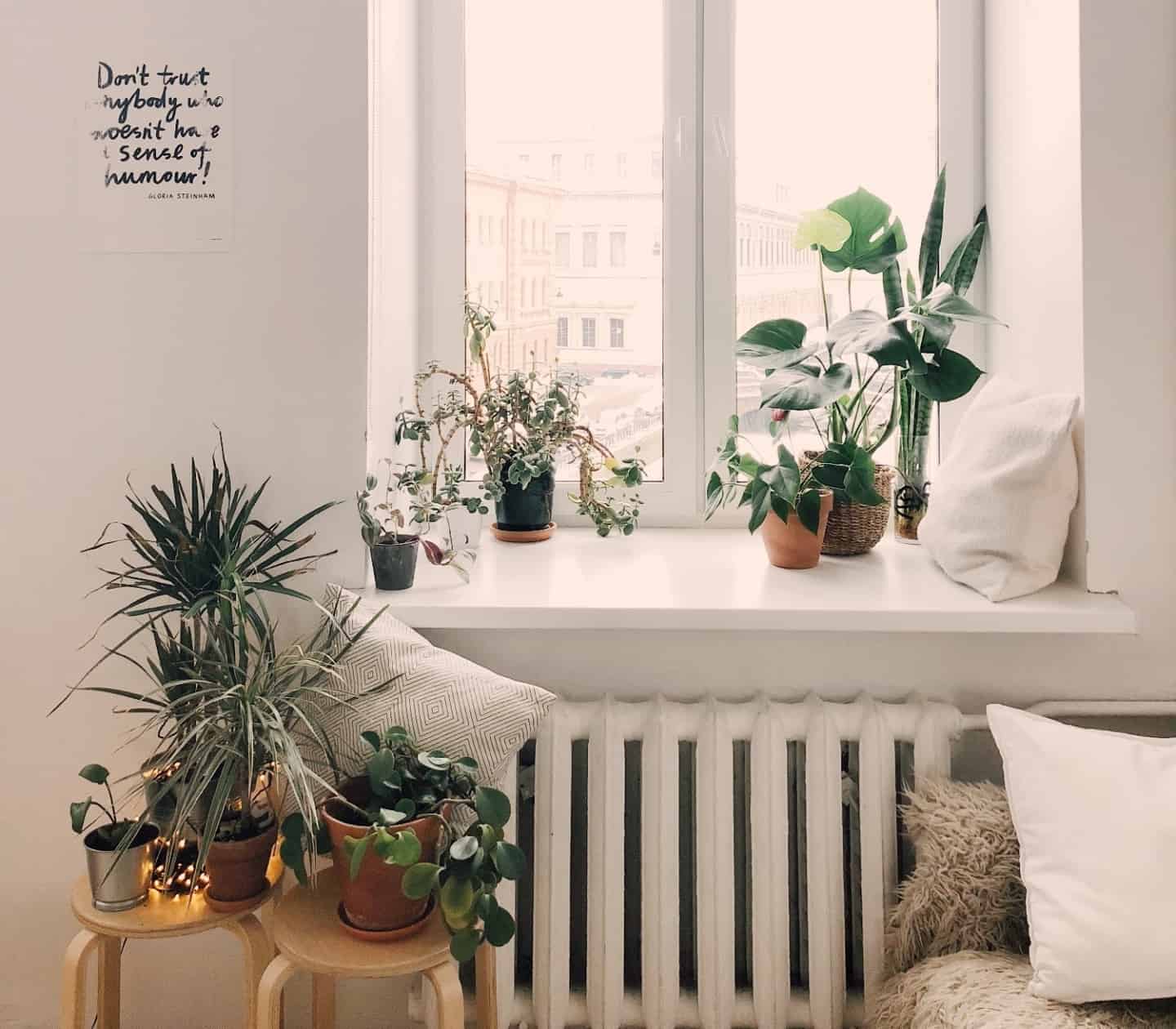 A living room filled with furniture and vase of flowers on a table