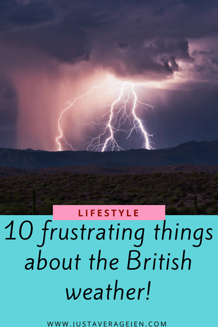 Pinterest pin of a lightning strike on mountains