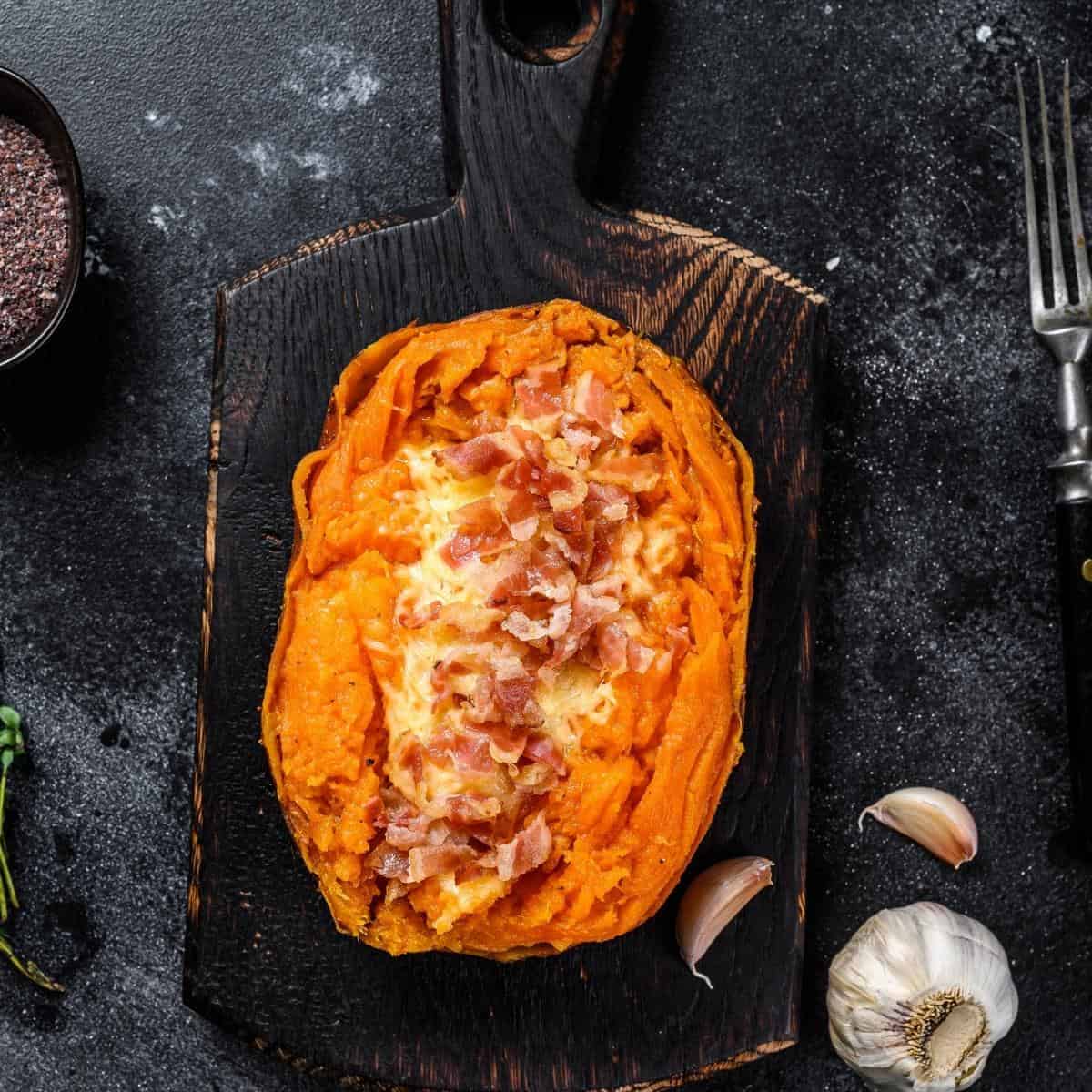 Taco beef stuffed sweet potato recipe or taco jacket potato filling