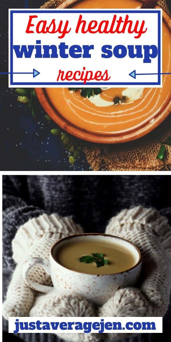 Closeup of two soups
