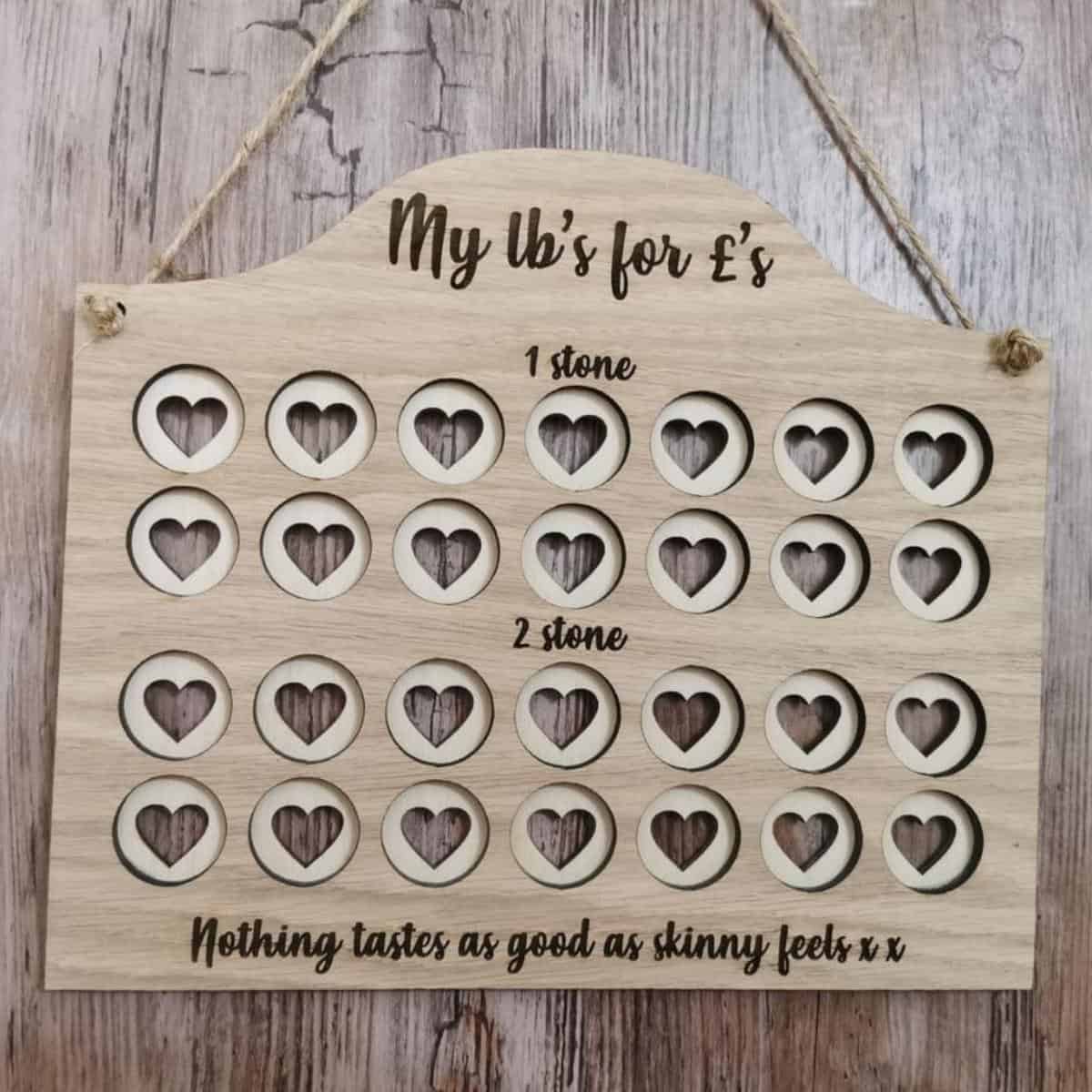 A weight loss sign