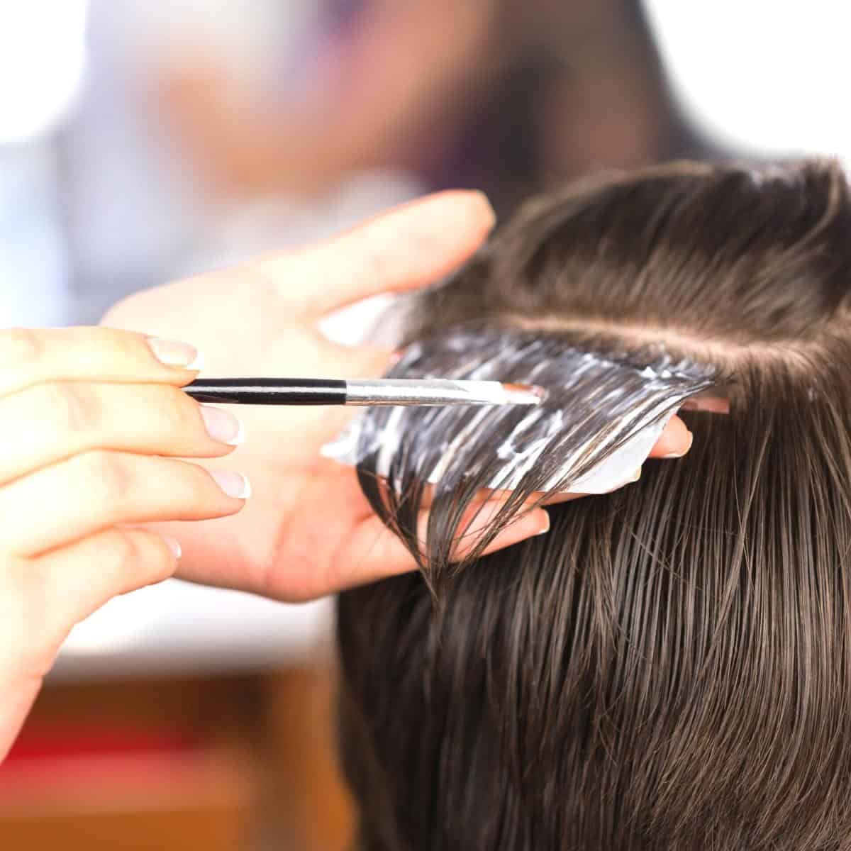 hair being coloured
