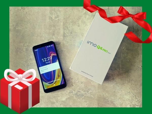 IMO Q4 pro 2021 phone and its box