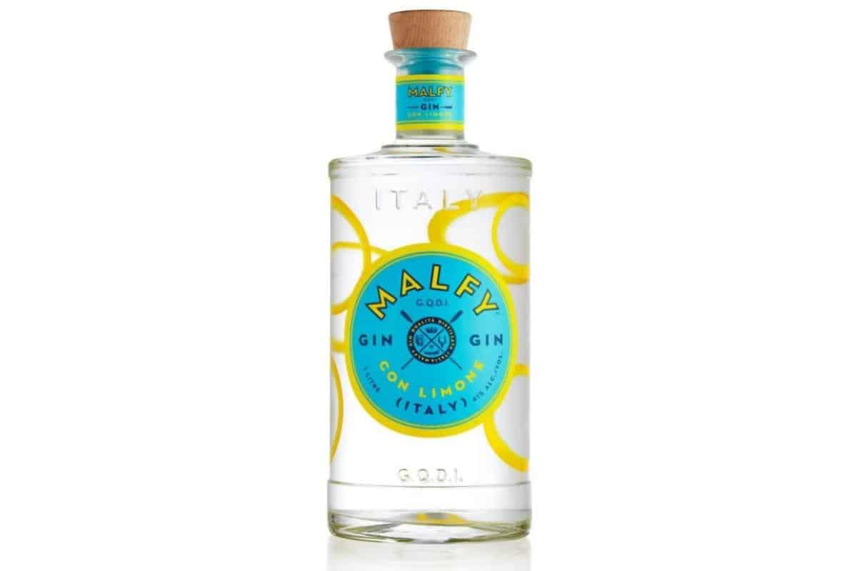 Bottle of lemon gin.