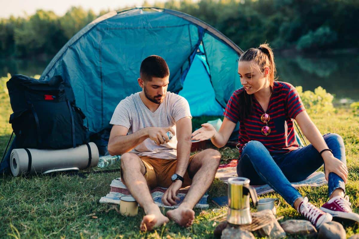 couple camping