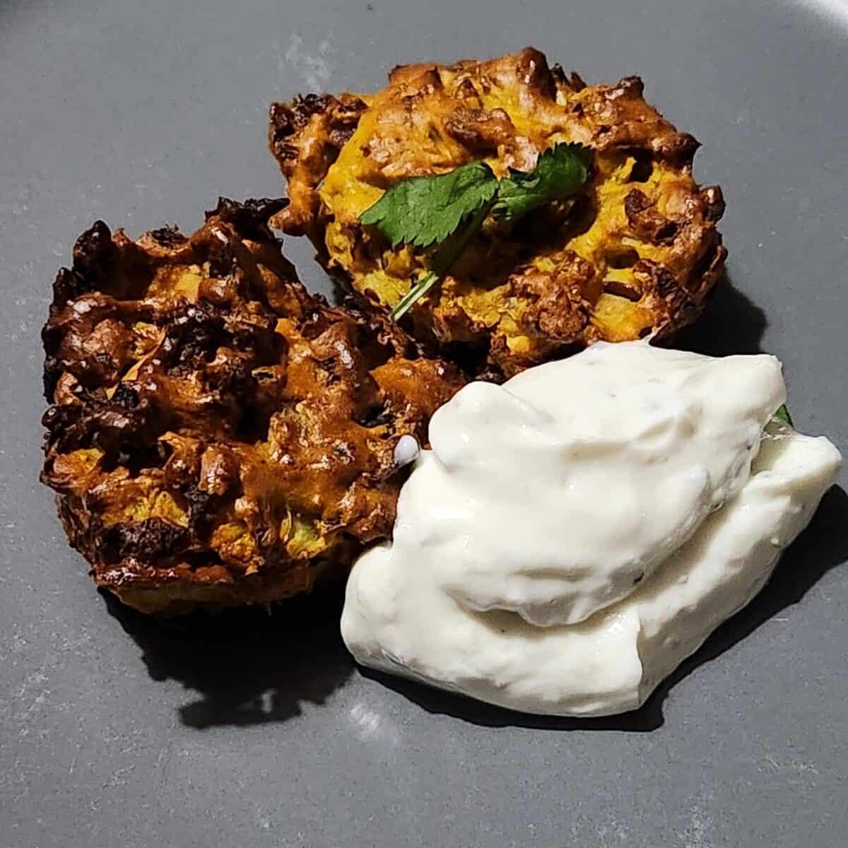 healthy air fryer onion bhaji
