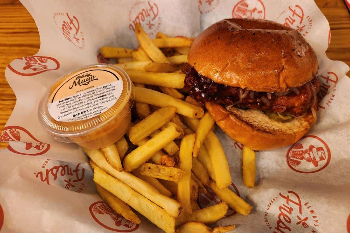 Burger at slim chickens in nottingham
