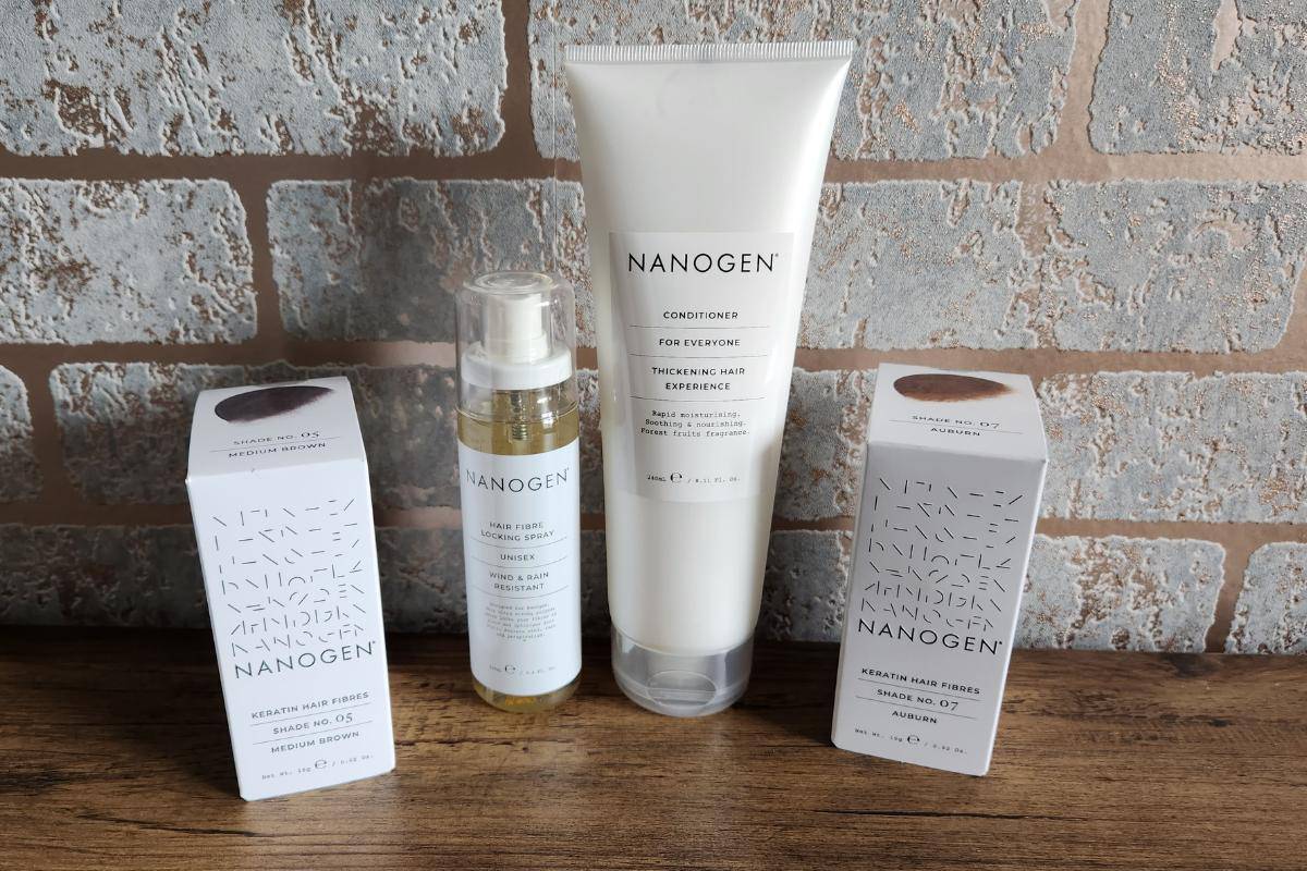 Nanogen hair care bundle of bottles