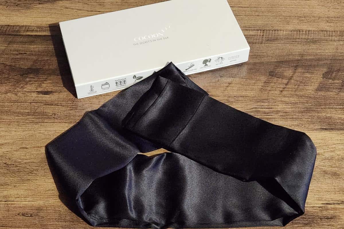 Black silk pillowcase.