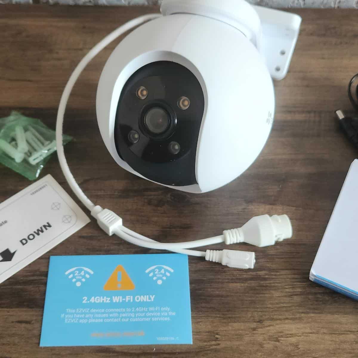 EZVIZ h8 pro camera close up.