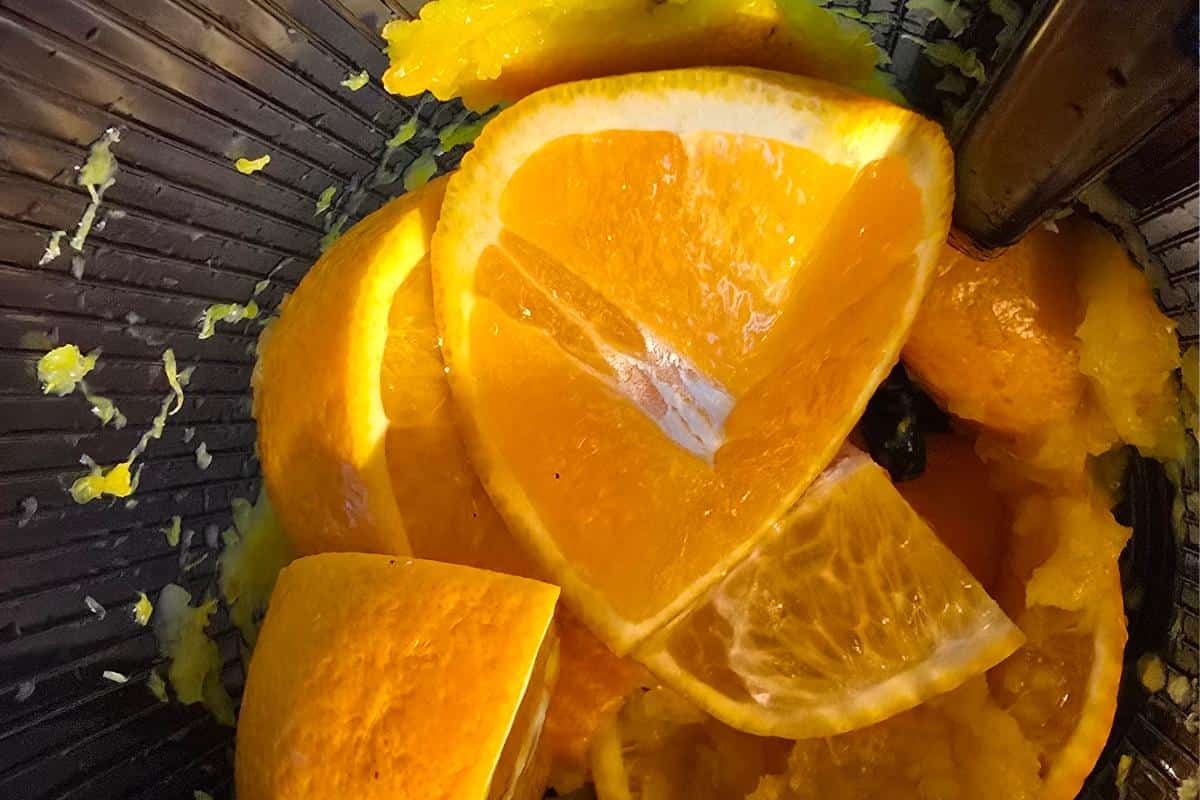 oranges cut for juicer